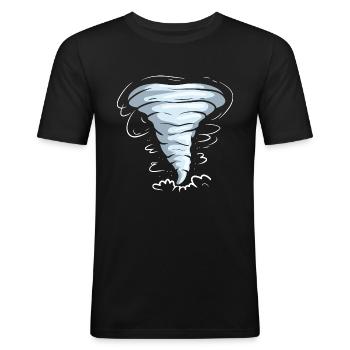 Storm chasers Storm lover Tornado - Men's Slim Fit T-Shirt - black - Front - Nik (191cm)