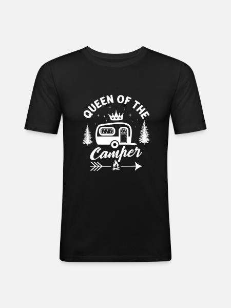 Queen of the Camper - Men's Slim Fit T-Shirt - black