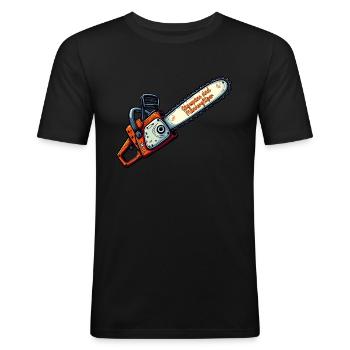 Chainsaw Men's Glitter Design - Men's Slim Fit T-Shirt - black - Front - Nik (191cm)