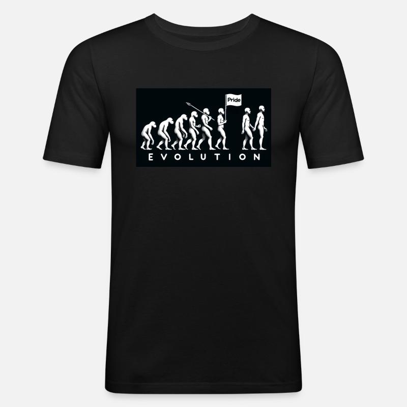 Évolution de la Fierté – Marche de la diversité - T-shirt près du corps Homme - noir