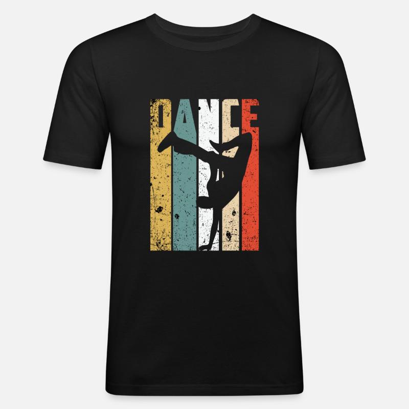 Breakdance Breakdancer - Männer Slim Fit T-Shirt - Schwarz