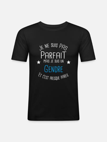 Gendre - T-shirt près du corps Homme - noir