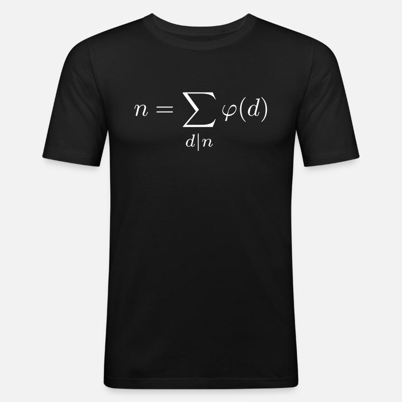 Euler phi - Männer Slim Fit T-Shirt - Schwarz