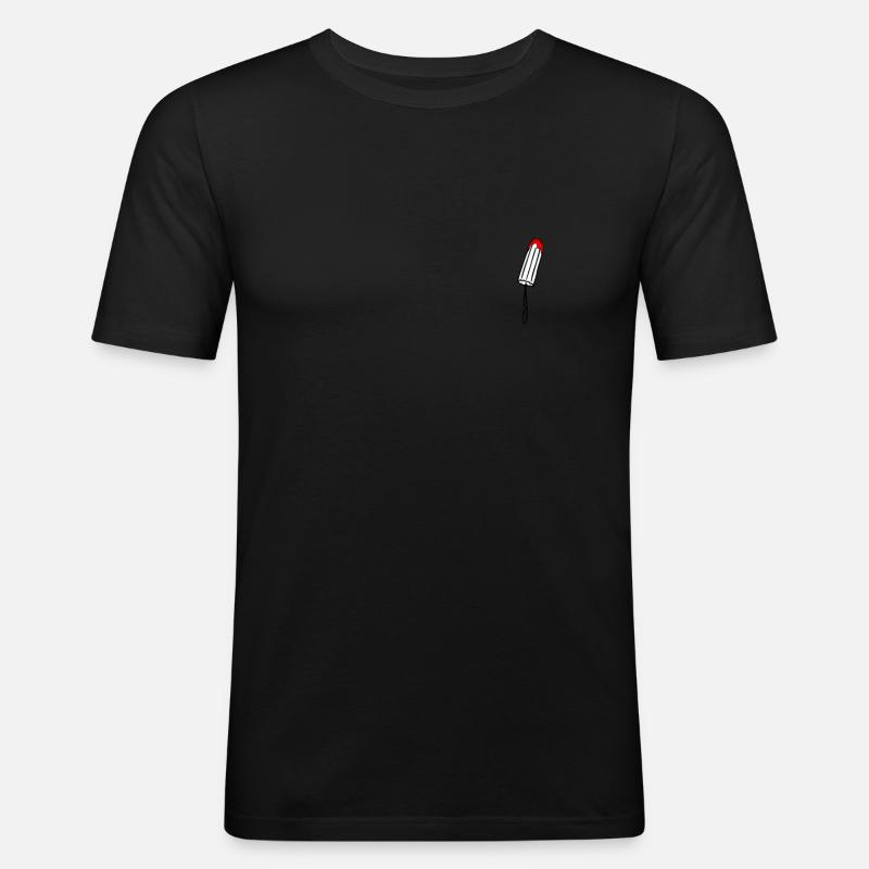 Tampon Binde Menstruation Periode Blutung - Männer Slim Fit T-Shirt - Schwarz