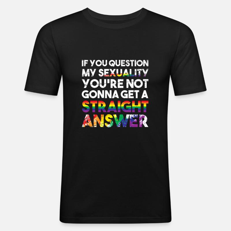 LGBTQ+ - Männer Slim Fit T-Shirt - Schwarz