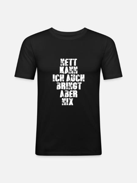 Lustig - Männer Slim Fit T-Shirt - Schwarz