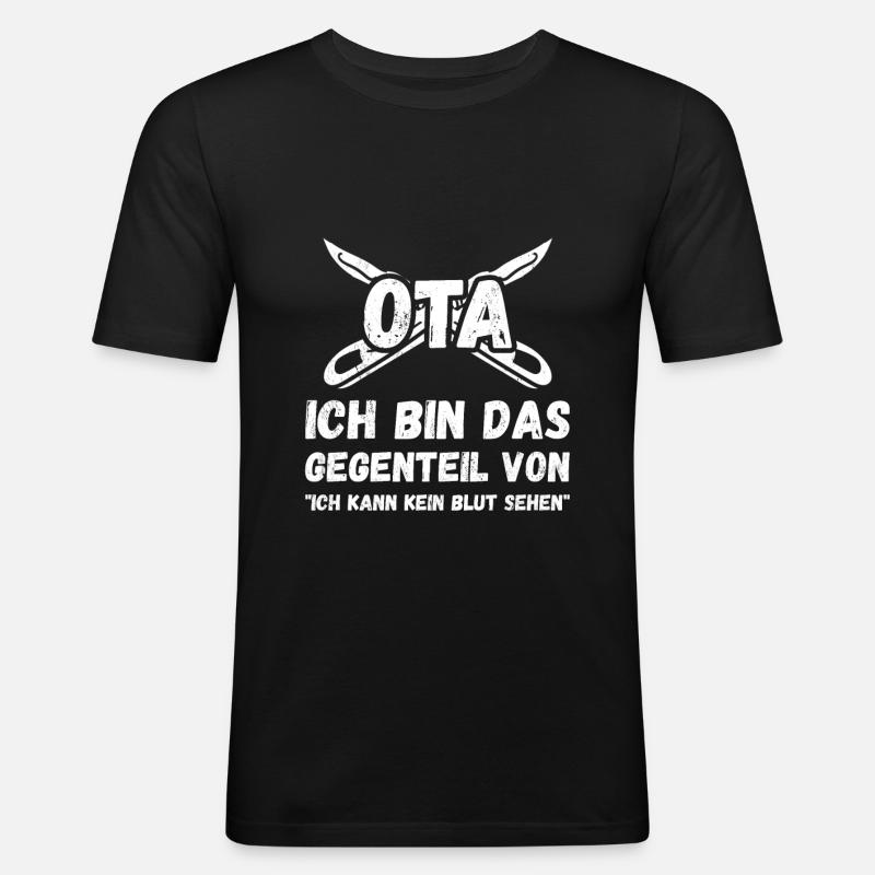 OTA Operationstechnischer Assistent - Männer Slim Fit T-Shirt - Schwarz