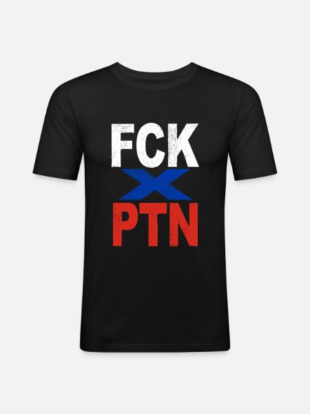FCK PTN - Men's Slim Fit T-Shirt - black