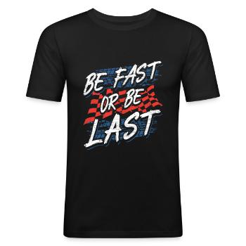 Motorsport Autorennen - Männer Slim Fit T-Shirt - Schwarz - Vorne - Nik (191cm)
