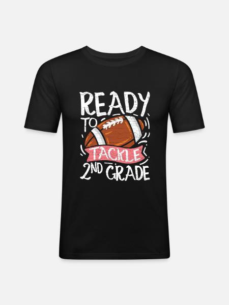 Schulkind 2. Klasse Schüler - Männer Slim Fit T-Shirt - Schwarz