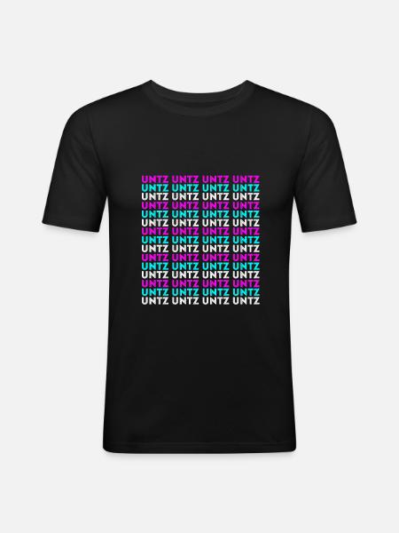 Untz Untz Untz Untz Untz Untz Untz Untz Untz Untz - Slim Fit T-shirt herr - svart