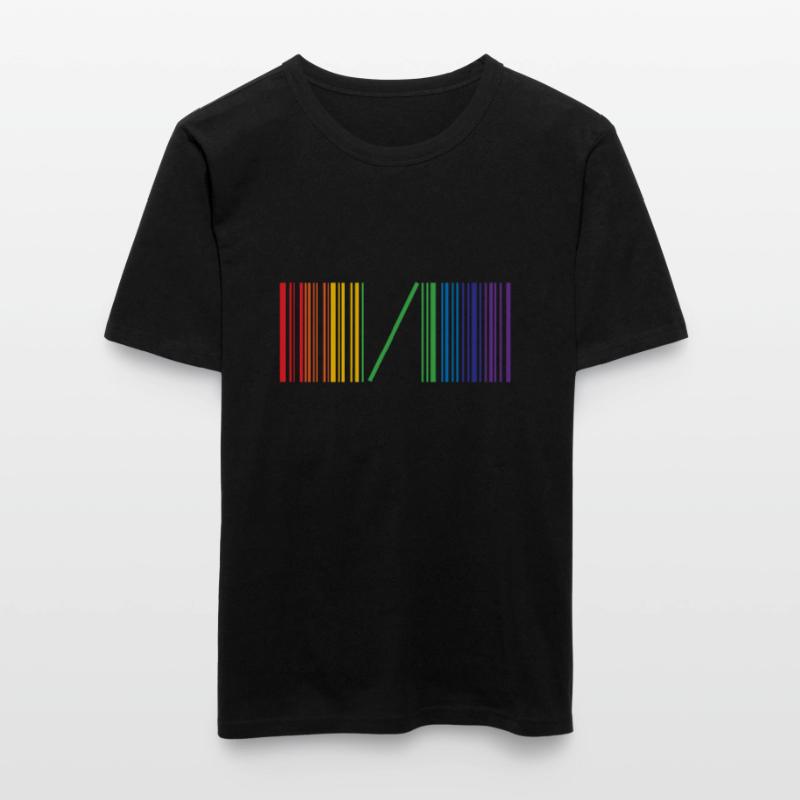 Be Different Gay Pride Barcode Strichcode Rainbow Männer Slim Fit T-Shirt