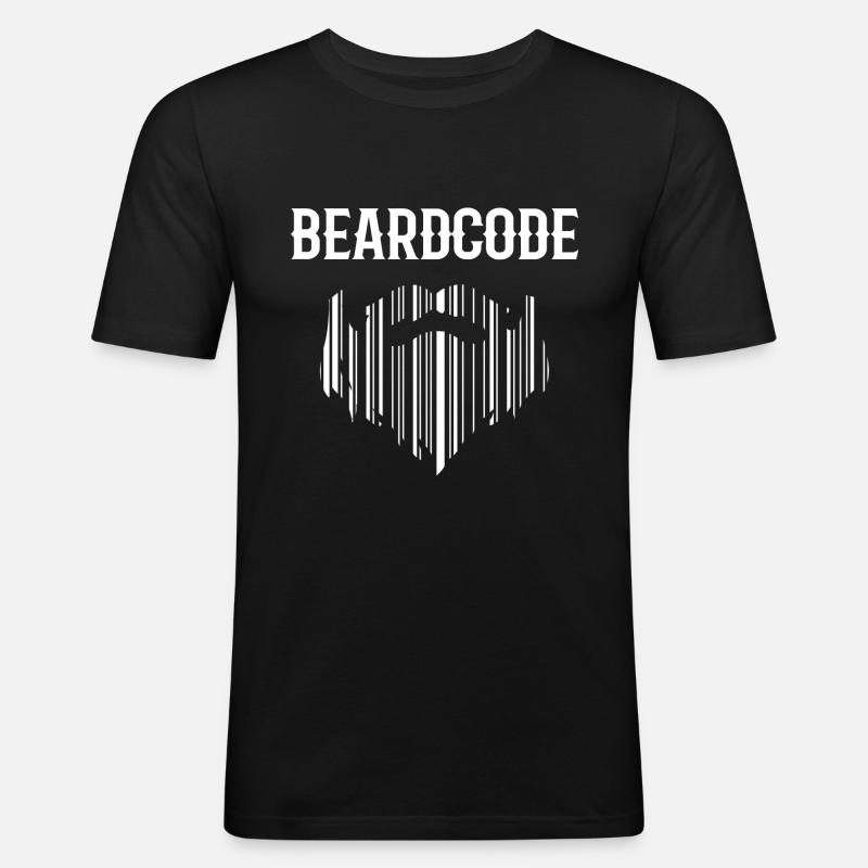 Bartcode Stylistin Geschenk - Männer Slim Fit T-Shirt - Schwarz