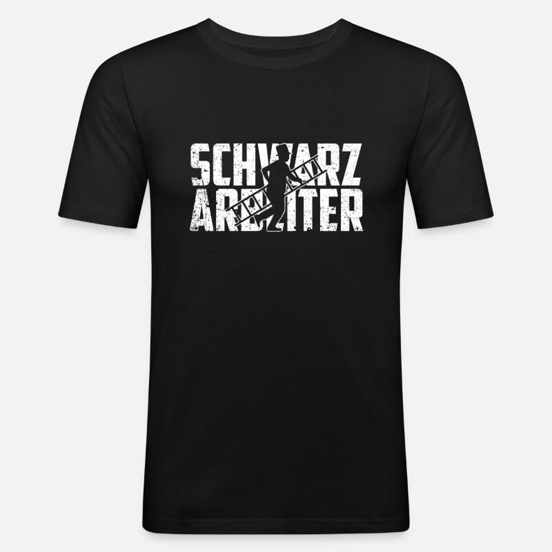 Schwarzarbeiter Schornsteinfeger Handwerker - Männer Slim Fit T-Shirt - Schwarz