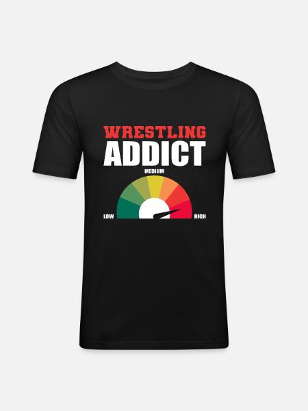 Wrestling Addicted Wrestling Fan Poison - Men's Slim Fit T-Shirt - black