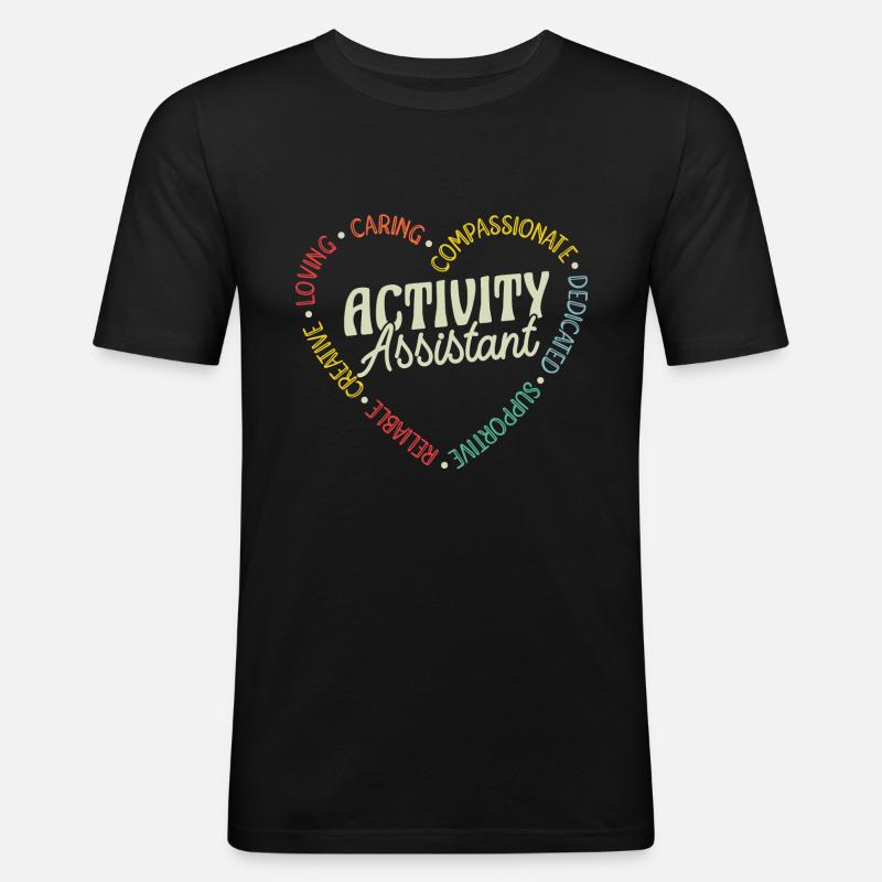 Awesome Activity Assistant - Männer Slim Fit T-Shirt - Schwarz