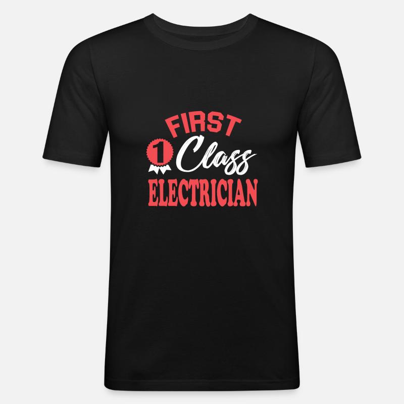 First-class electronics technician - Men's Slim Fit T-Shirt - black