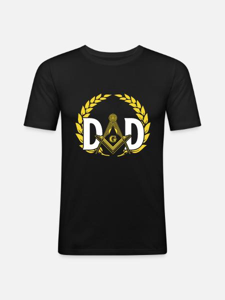Masonic Freemasonry Fraternal - Männer Slim Fit T-Shirt - Schwarz