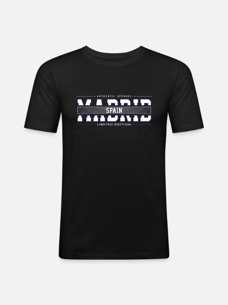 Madrid - T-shirt près du corps Homme - noir