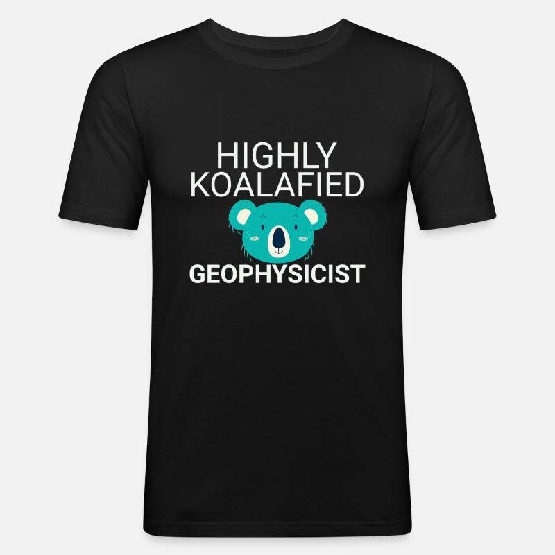 Geophysicist Koalafied Geophysics - Männer Slim Fit T-Shirt - Schwarz