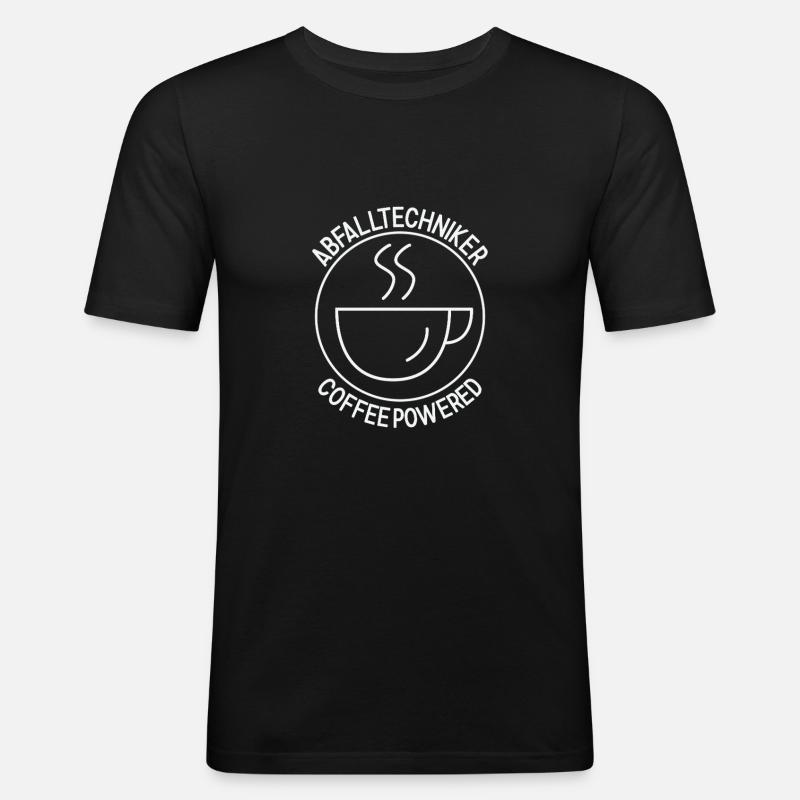 Waste Technician Coffee Powered - Men's Slim Fit T-Shirt - black