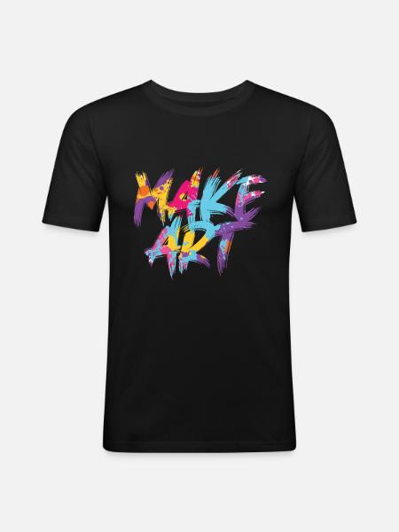 Art makes painters poison - Men's Slim Fit T-Shirt - black