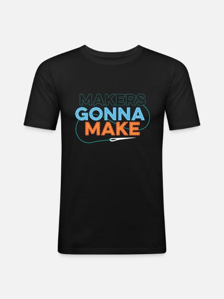 Macher werden machen Modedesigner Gift - Männer Slim Fit T-Shirt - Schwarz