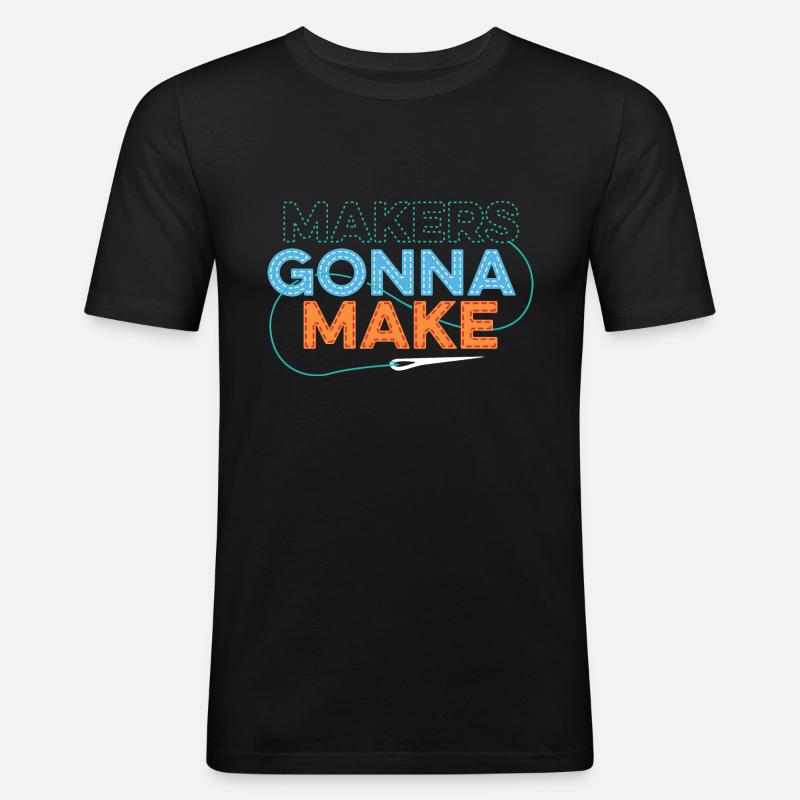 Macher werden machen Modedesigner Gift - Männer Slim Fit T-Shirt - Schwarz