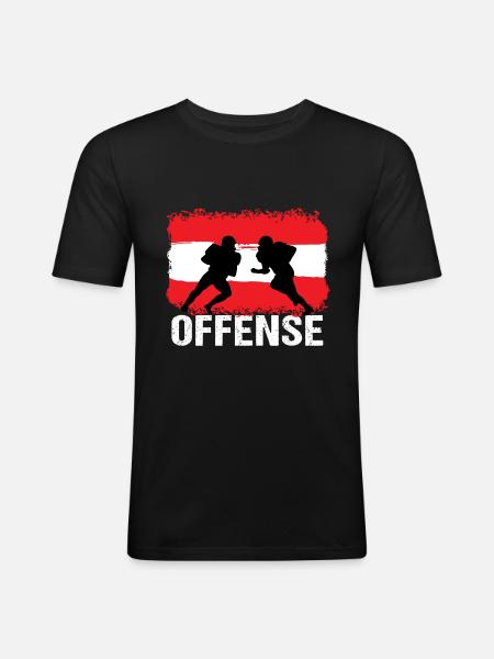 American Football Austria Offense - Men's Slim Fit T-Shirt - black