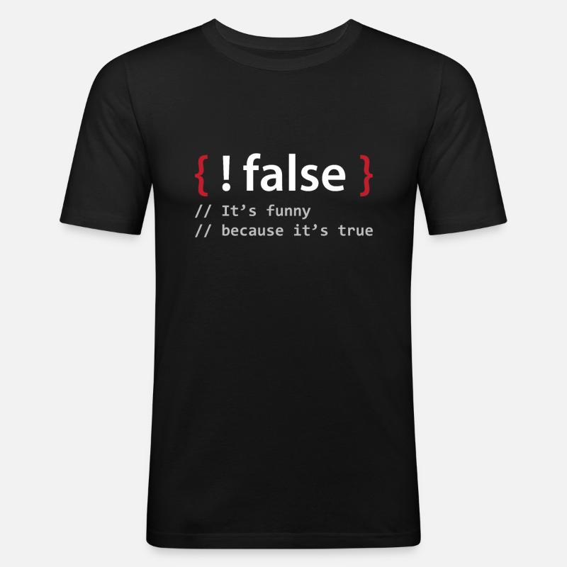 Programmierer Geschenk Nerd - Männer Slim Fit T-Shirt - Schwarz
