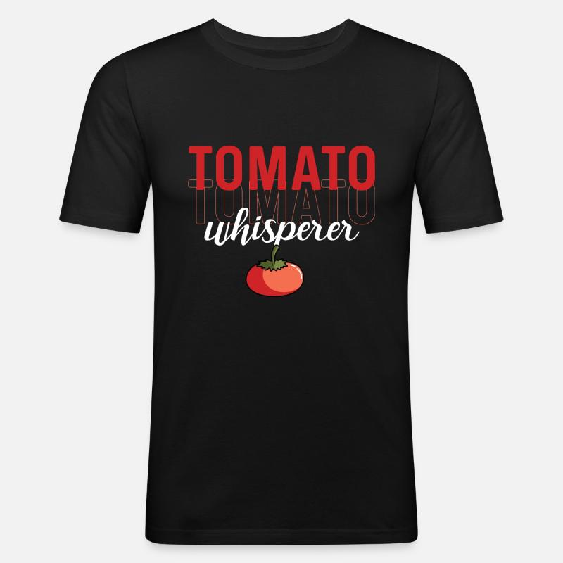 Tomatenflüsterer Gartenbau Gift - Männer Slim Fit T-Shirt - Schwarz