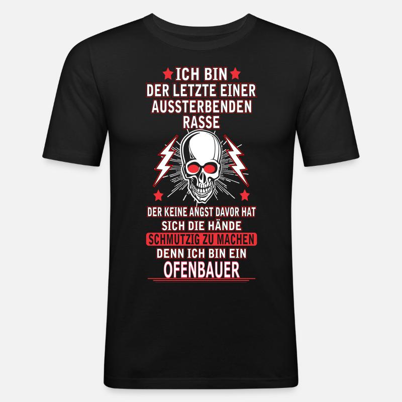 OFENBAUER - Männer Slim Fit T-Shirt - Schwarz