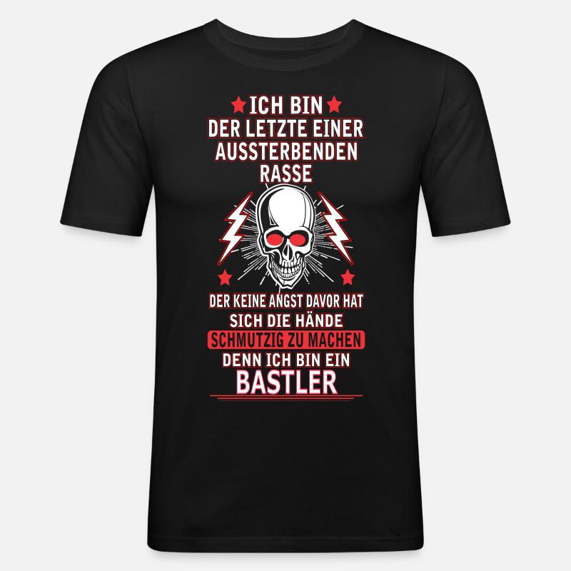BASTLER - Männer Slim Fit T-Shirt - Schwarz