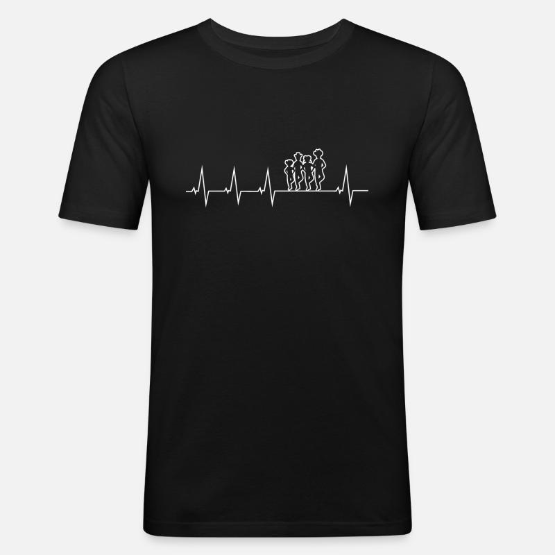 Ich liebe Line Dance - Männer Slim Fit T-Shirt - Schwarz