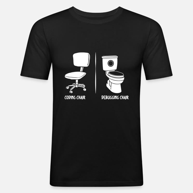 Debugging Chair Funny Programmer Gift - Men's Slim Fit T-Shirt - black