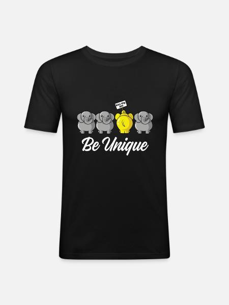 Be unique Exceptional Person. Poison - Men's Slim Fit T-Shirt - black