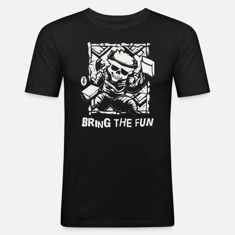 Bring den Spaß mit - Männer Slim Fit T-Shirt - Schwarz