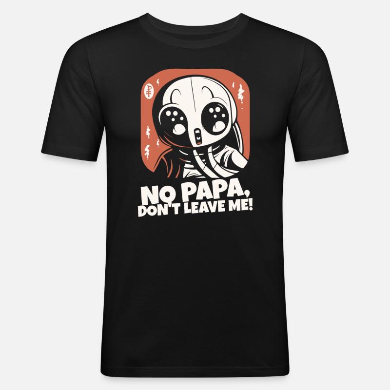 Daddy, don't leave me - Men's Slim Fit T-Shirt - black