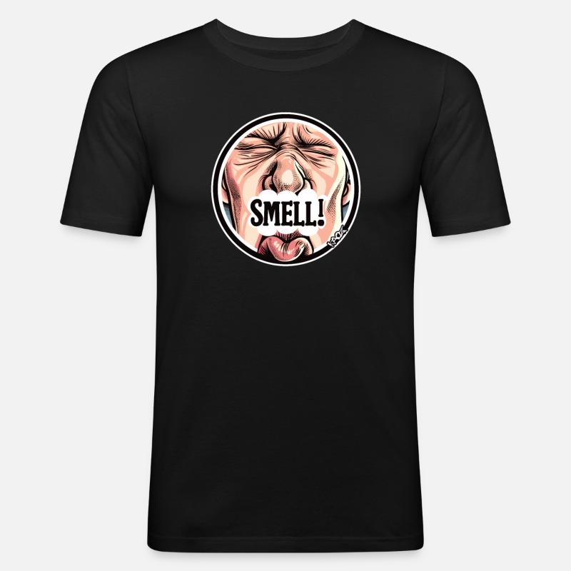 Odeur indésirable, ça pue - T-shirt près du corps Homme - noir