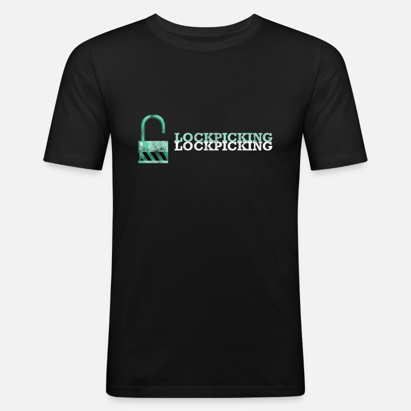 Lockpicking Lockpicking lockpicking - Männer Slim Fit T-Shirt - Schwarz