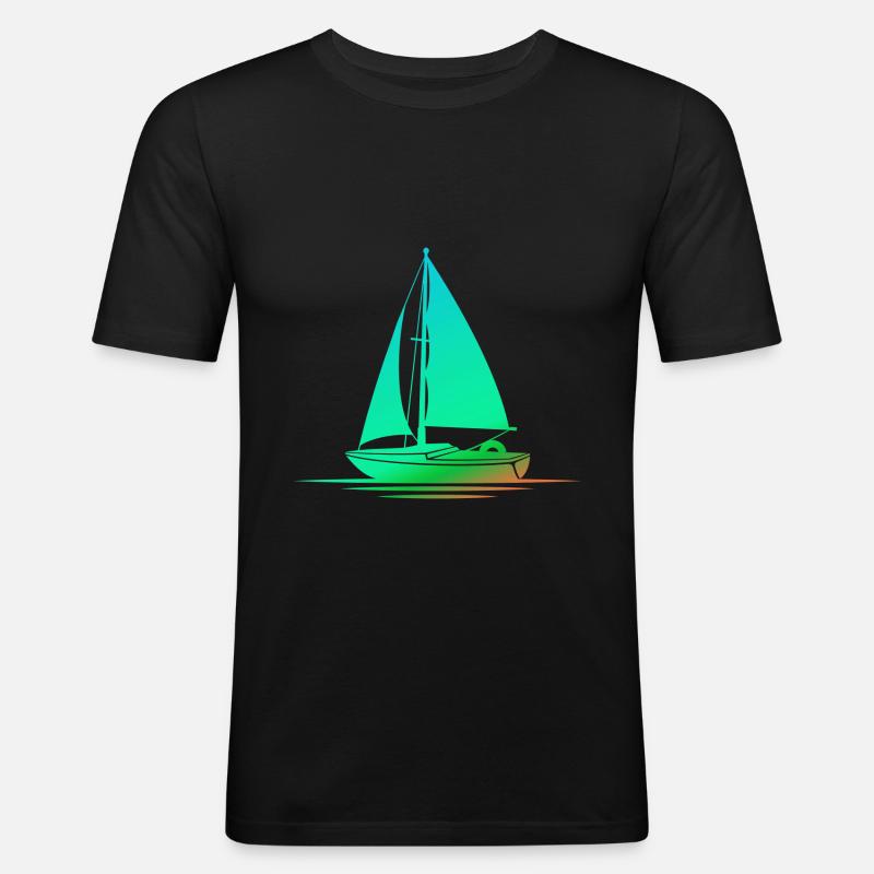 Schleier - Männer Slim Fit T-Shirt - Schwarz