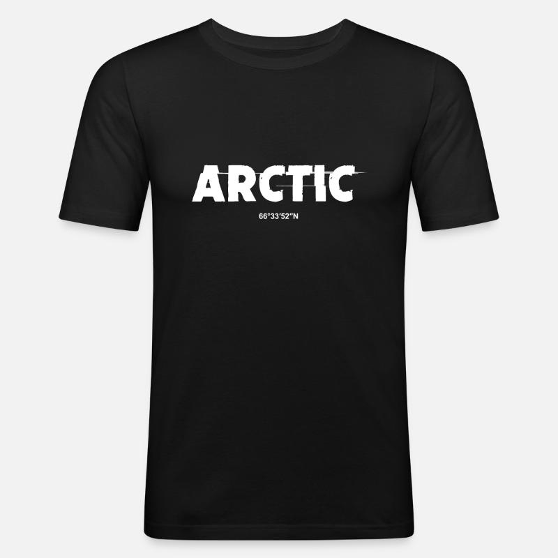Arktis - Männer Slim Fit T-Shirt - Schwarz