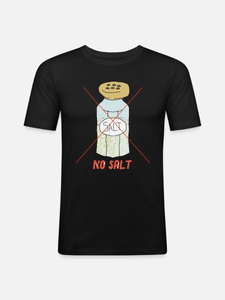 no salt - Men's Slim Fit T-Shirt - black