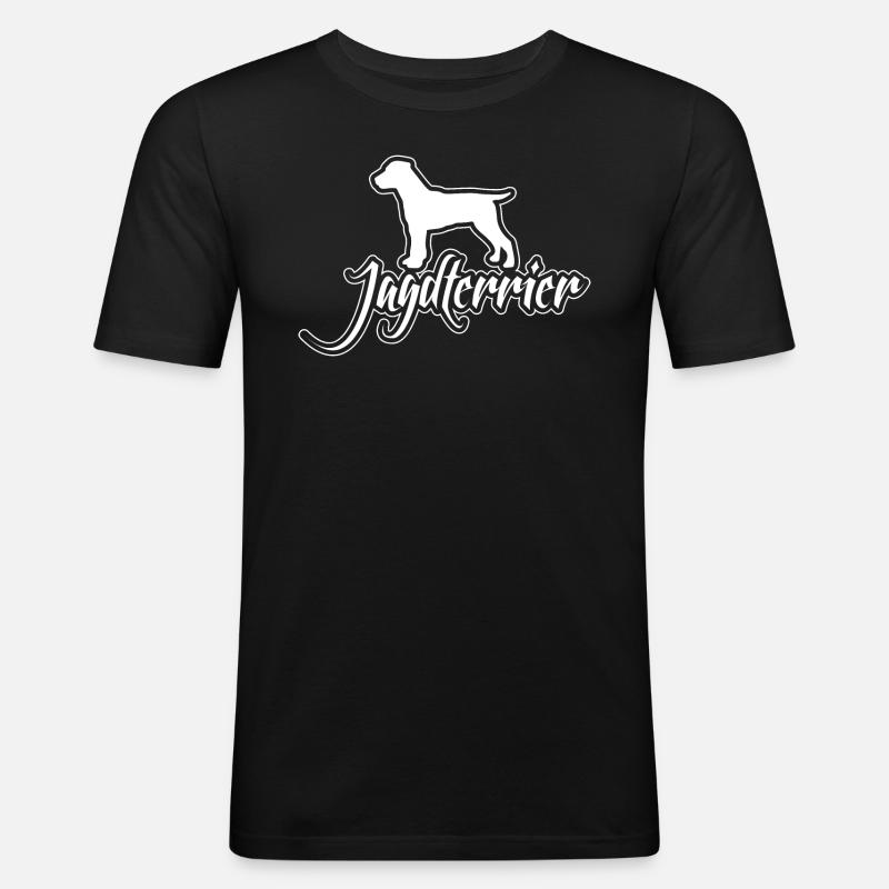 JAGDTERRIER Hunderasse Jagdhunde Jäger Wilsigns - Männer Slim Fit T-Shirt - Schwarz