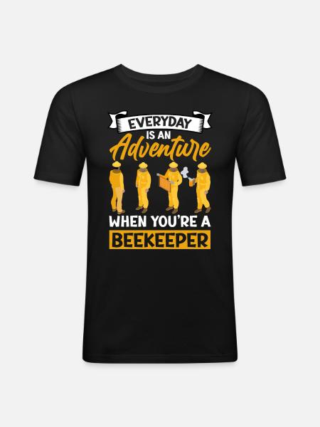 Beekeeper's saying - Men's Slim Fit T-Shirt - black