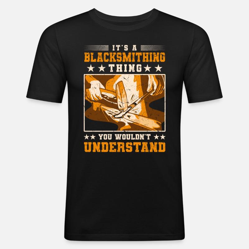 Schmied - Männer Slim Fit T-Shirt - Schwarz