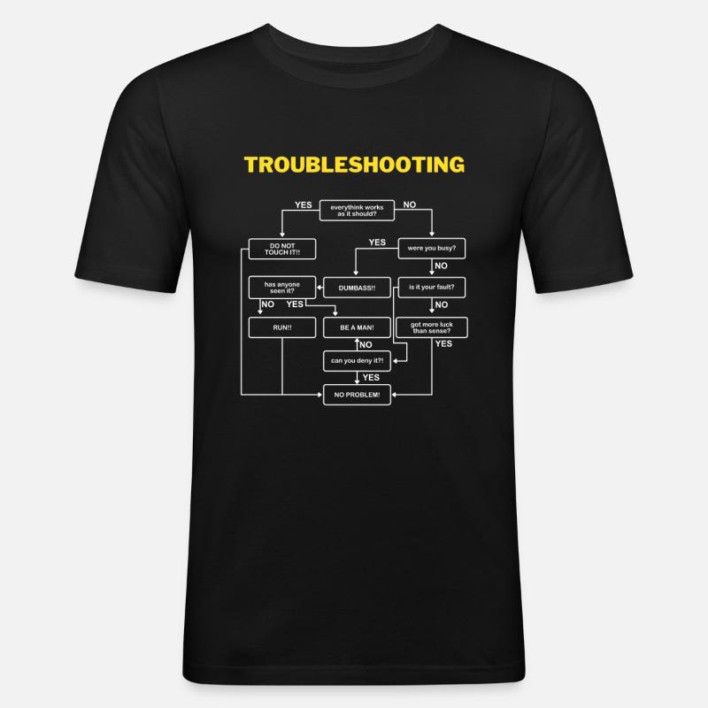 Résolution de problème - T-shirt près du corps Homme - noir