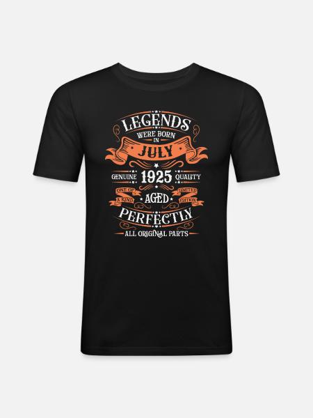 Born 1925 in July - Men's Slim Fit T-Shirt - black
