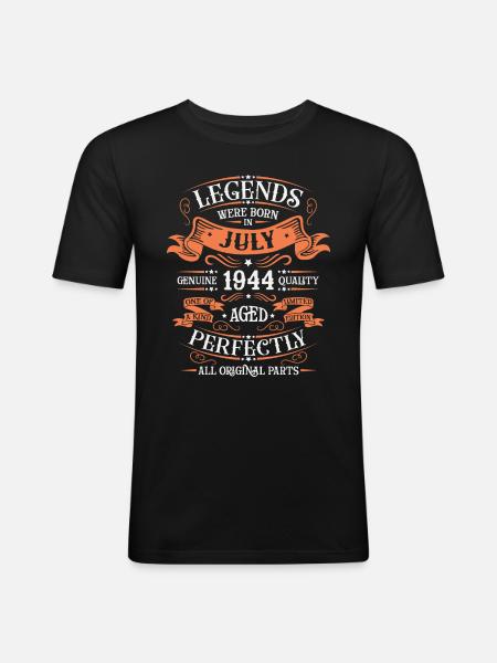 July 1944 Birthday Man - Men's Slim Fit T-Shirt - black