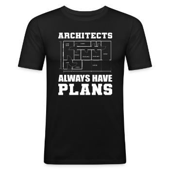 Funny Architecture Commercial Architecture - Men's Slim Fit T-Shirt - black - Front - Nik (191cm)